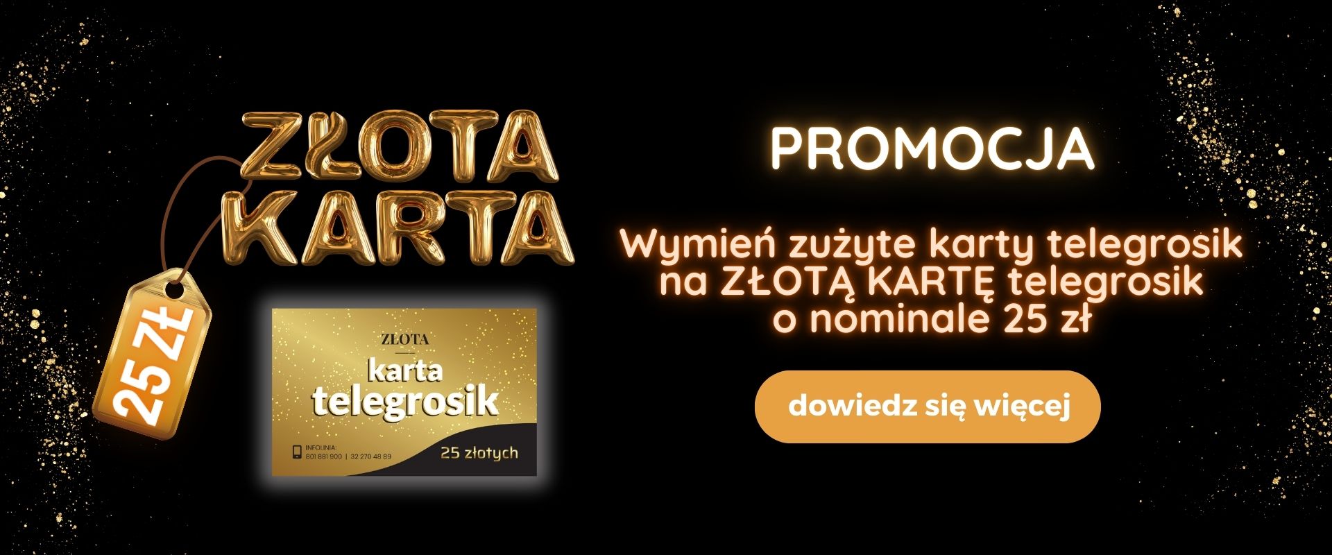 złota karta telegrosik 25 zł