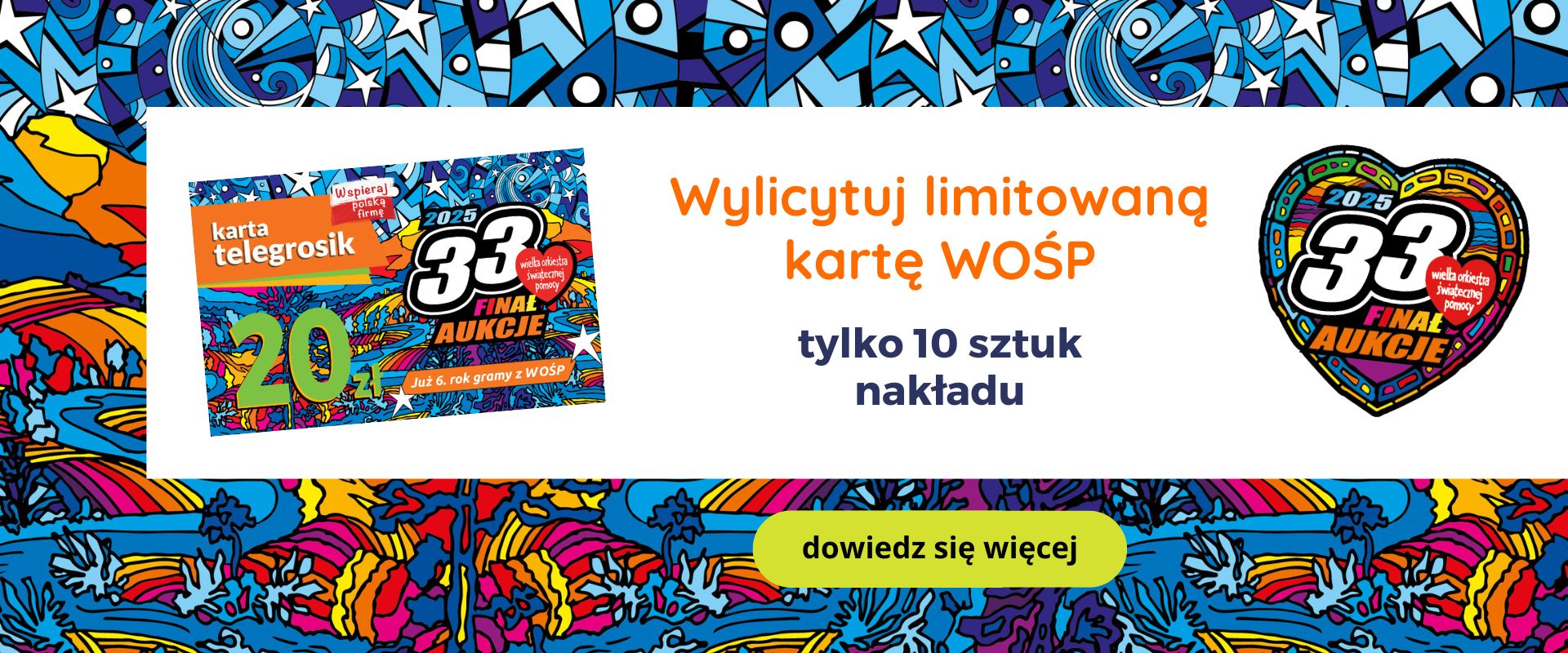 wylicytuj kartę telegrosik WOSP 33 finał