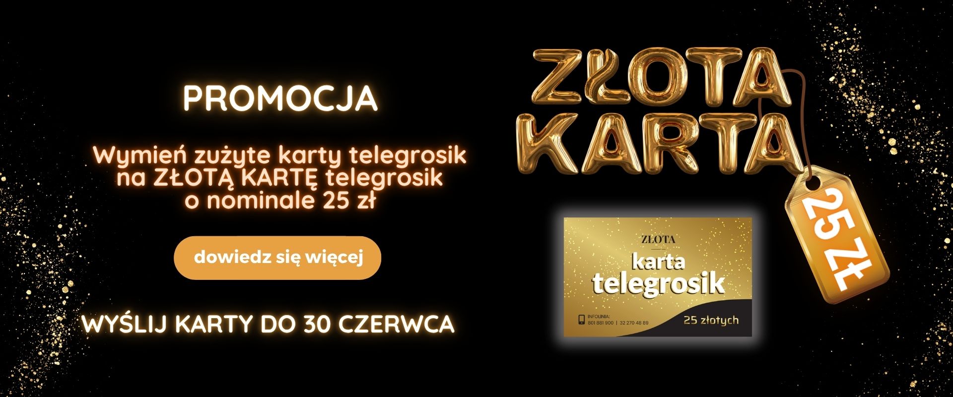 złota karta telegrosik 25 zł