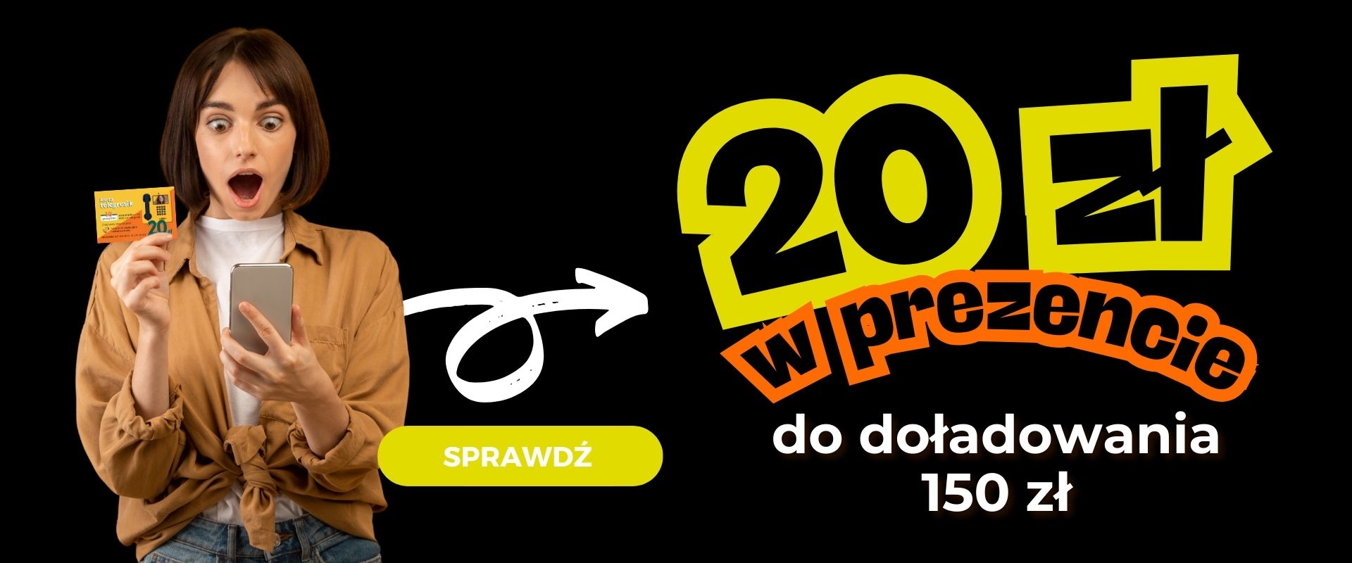 20 zł w prezencie do doładowania 150 zł