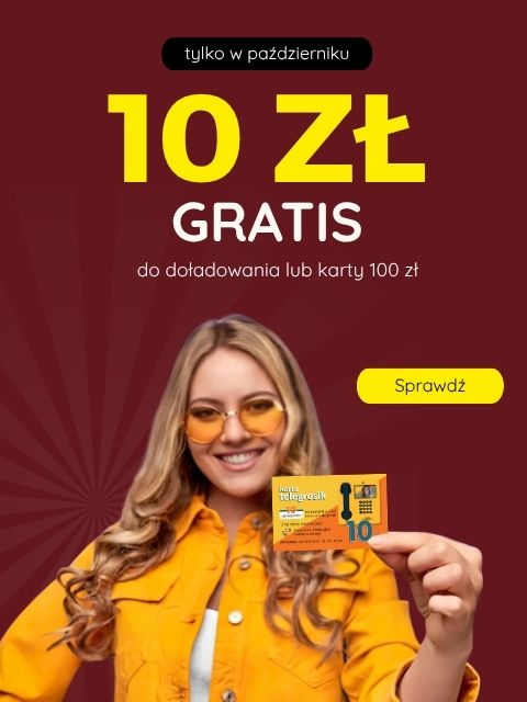 100+10 zł gratis w telegrosik w październiku 2026