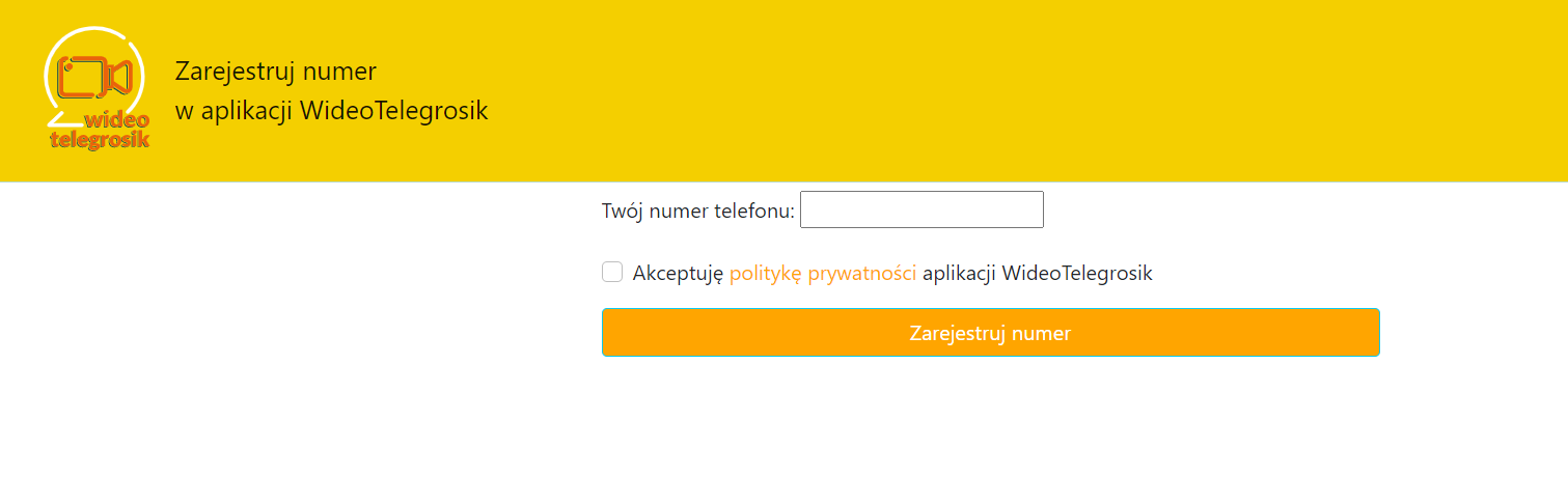 rejestracja numeru na wideo.telegrosik.pl