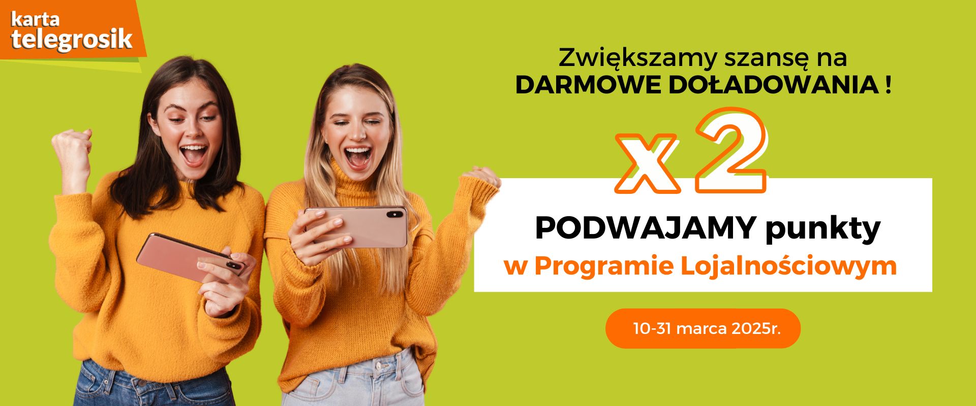 promocja telegrosik - podwajamy punkty w marcu w programie lojalnościowym