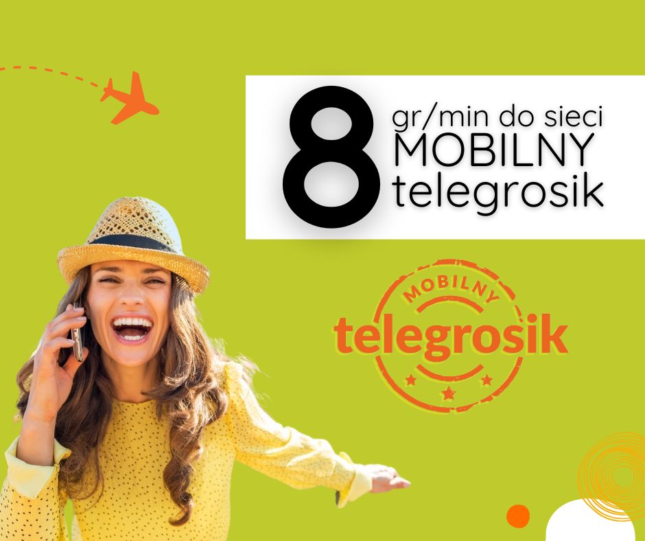 8 groszy na komórki z karty telegrosik - zamów starter w sieci MOBILNY telegrosik