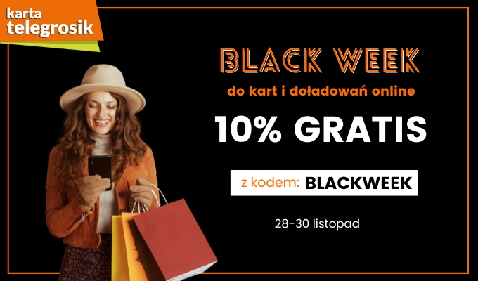 black week telegrosik 10% więcej na kod blackweek