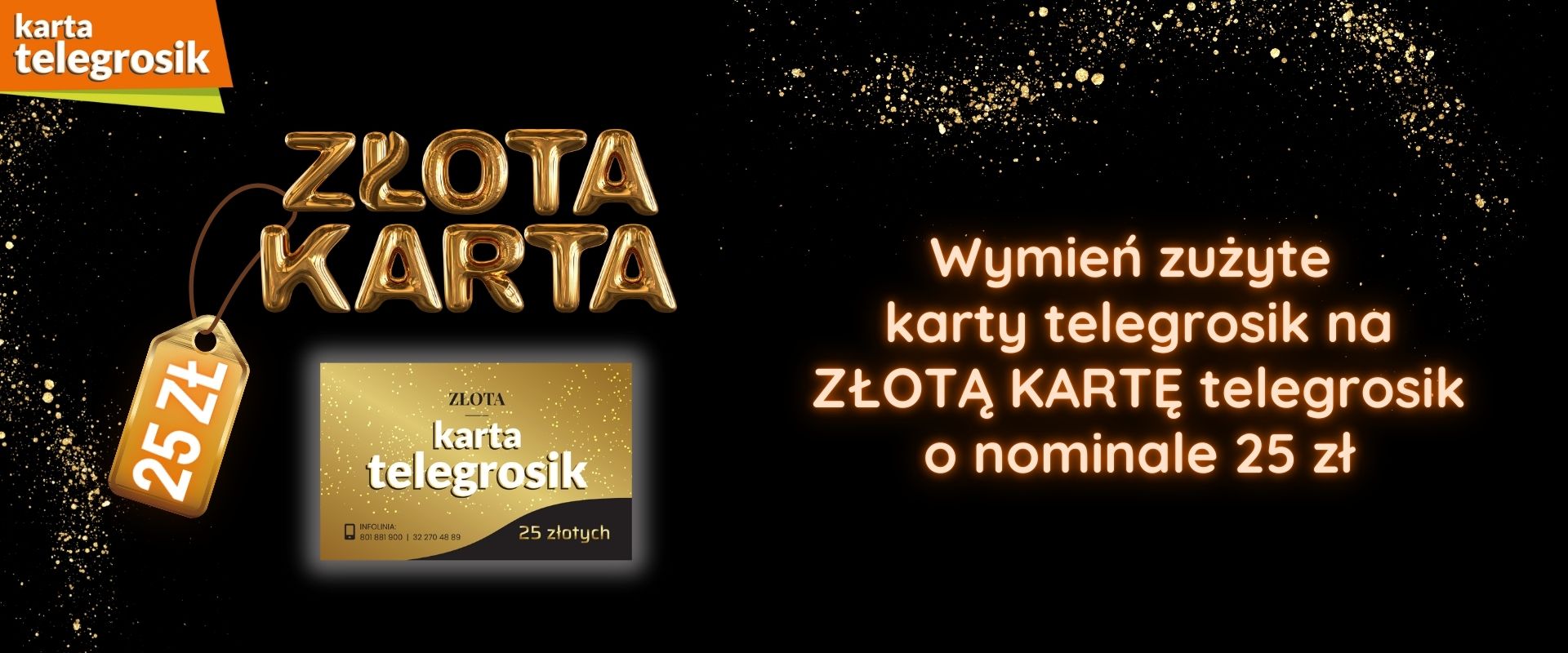 złota karta telegrosik 25 zł